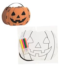 Cesto Abóbora Halloween para Pintar