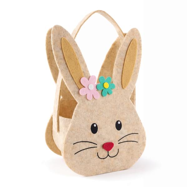 Cesto Coelho da Páscoa Amoroso em Feltro