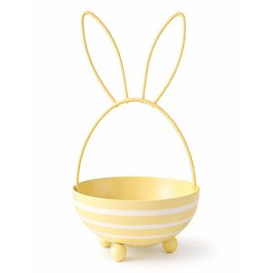 Cesto Decorativo Coelho da Páscoa Amarelo