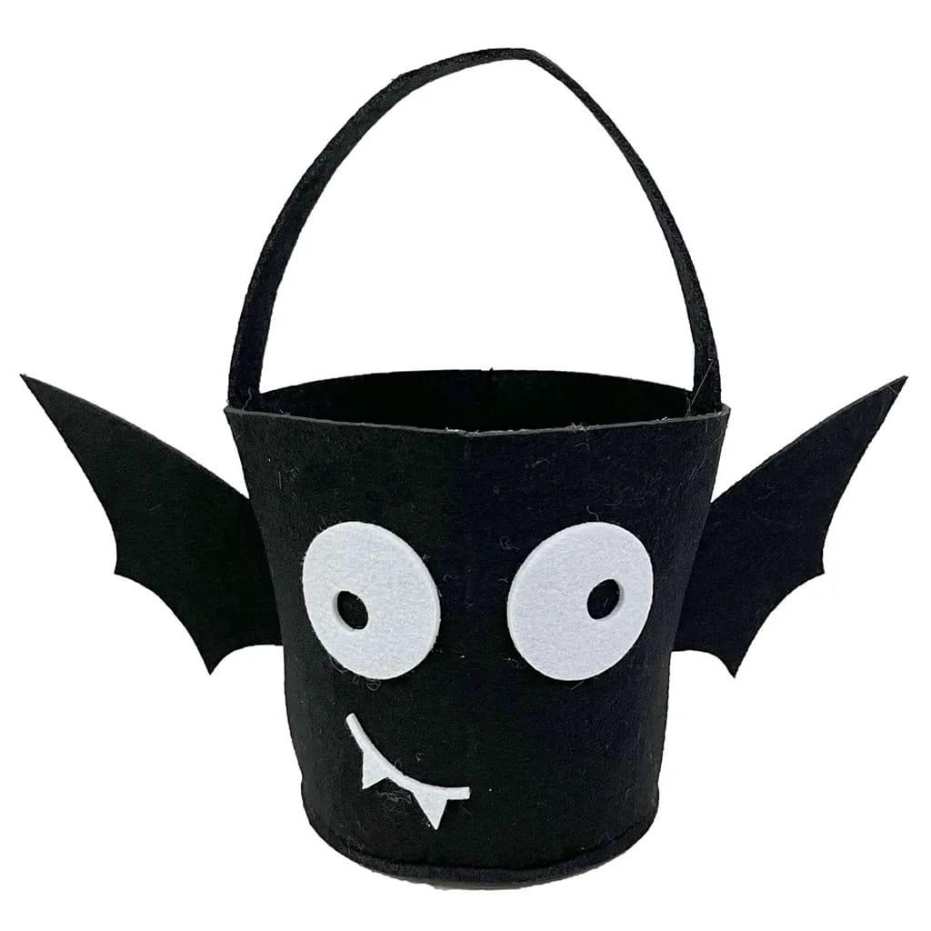 Cesto Morcego Preto Fofinho em Feltro
