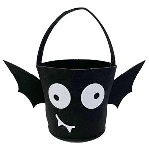 Cesto Morcego Preto Fofinho em Feltro