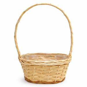 Cesto Oval com Asa Longa em Vime