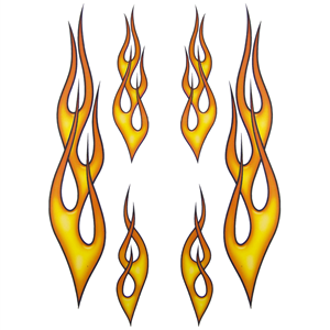 Chamas Imitação Autocolante