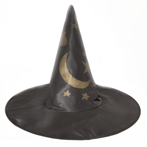 Chapéu Bruxa com Estrelas e Lua