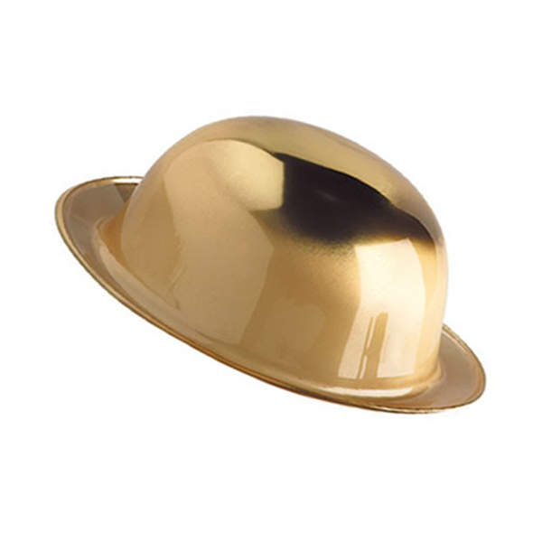 Chapéu Coco Dourado Metalizado