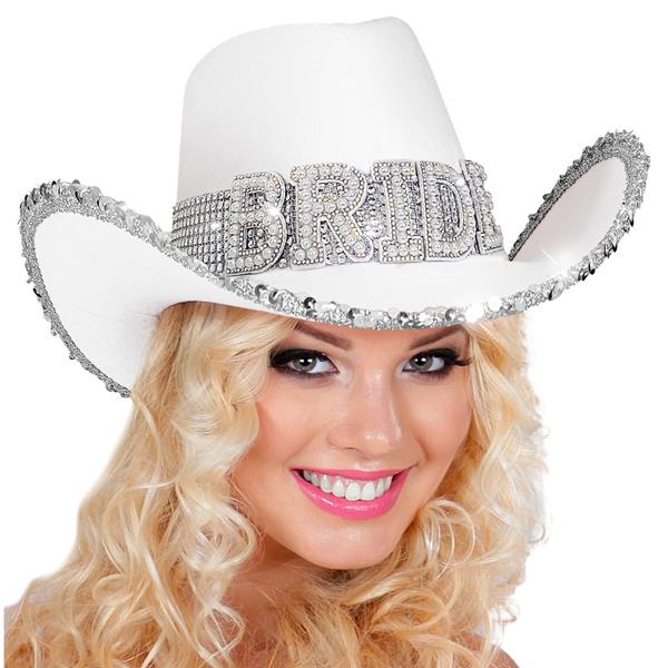 Chapéu Cowgirl Bride com Pérolas