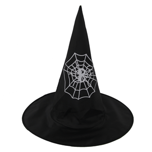 Chapéu Bruxa em Tela com Teia de Aranha