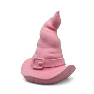 Chapéu de Bruxa Rosa Decorativo, 20 cm