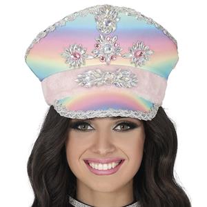 Chapéu Polícia Multicolor com Brilhantes