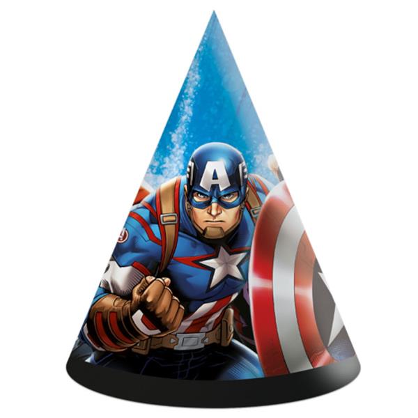 Chapéus Avengers Evergreen, 6 unid. Chapéus Avengers Evergreen, 6 unid.