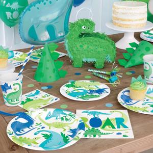 Chapéus Dinossauros Azuis e Verdes, 8 unid.