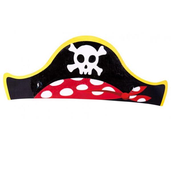 Chapéus Pirata com Lenço em Cartão, 6 unid.