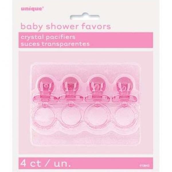 Chuchas Baby Shower Rosa, 4 unid.