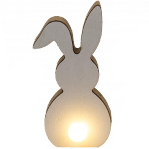 Coelho da Páscoa com Pompom Luminoso, 10 cm