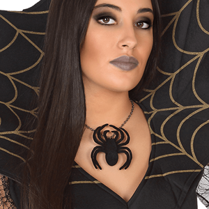 Colar Aranha Preta, 42 cm
