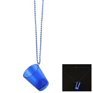 Colar Copo de Shot Azul com Luz