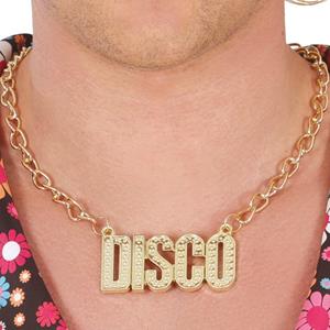 Colar Disco Dourado Anos 70