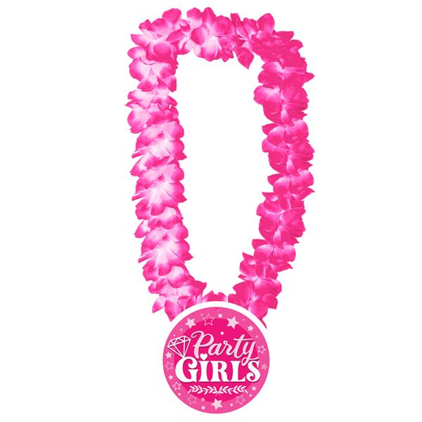 Colar Flores Rosa Party Girls