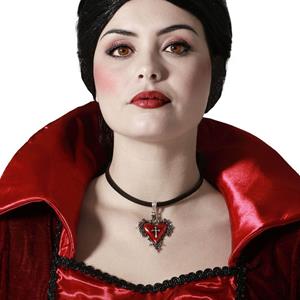Colar Vampira Coração Vermelho
