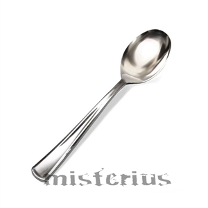 Colher Prata Metalizada em Plástico, 10un