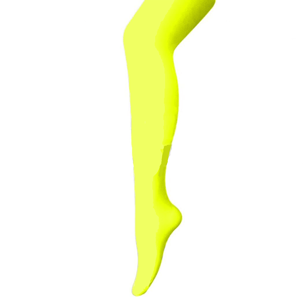 Collants Amarelo Fluorescente Microfibra, Criança