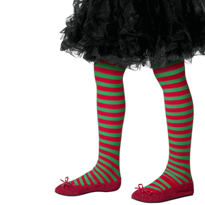 Collants Riscas Verde e Vermelho, Criança