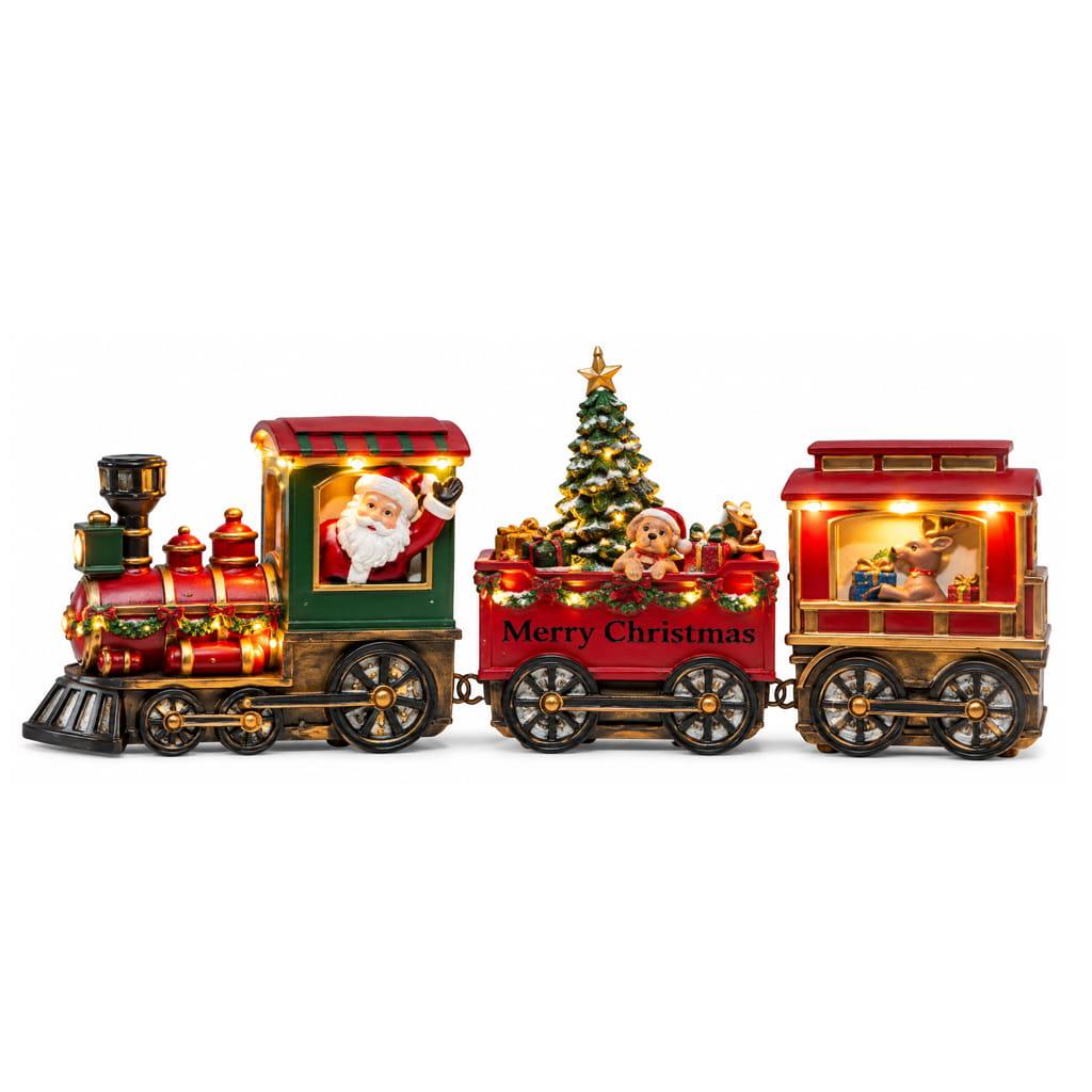 Comboio de Natal Merry Christmas com Luz em Marfinite Comboio de Natal Merry Christmas com Luz em Marfinite