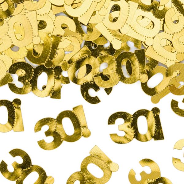 Confetis Dourados 30 anos, 15 gr