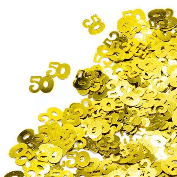 Confetis Dourados 50 Anos, 20 gr