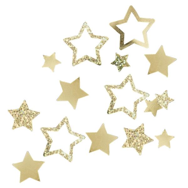 Confetis Estrelas Douradas e Iridescentes, 13 gr.