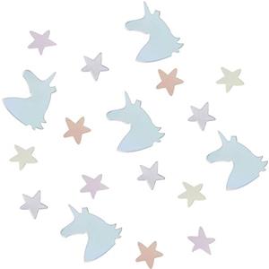 Confetis Unicórnios e Estrelas Iridescentes, 14 gr