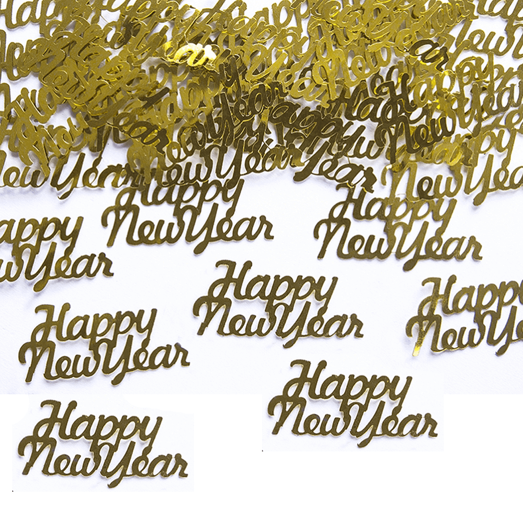 Confetis Happy New Year Dourado, 3 gr.