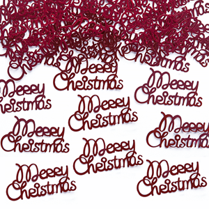 Confetis Natal Merry Christmas Vermelho, 3 gr.