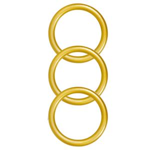 Conjunto 3 Argolas Douradas do Sonic