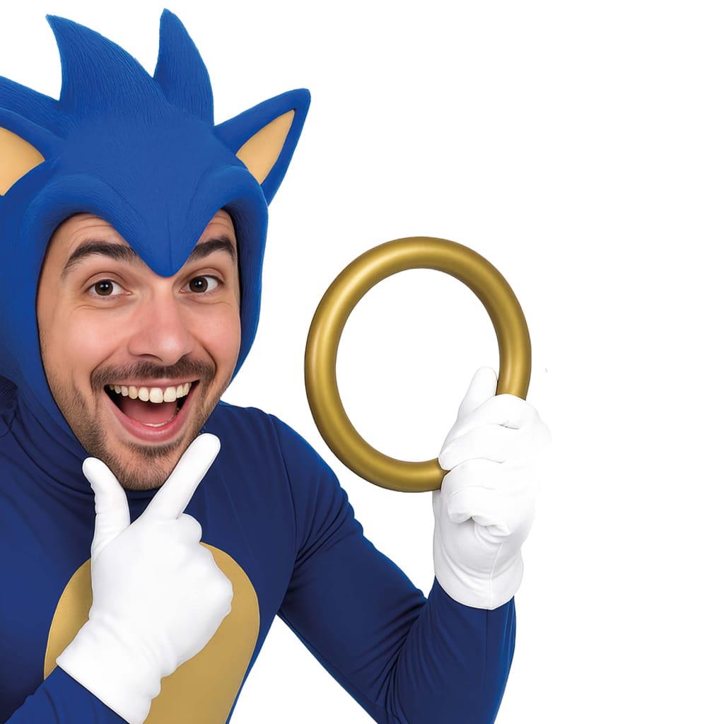 Conjunto 3 Argolas Douradas do Sonic