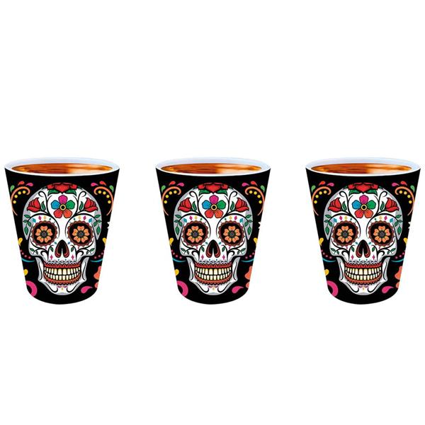 Conjunto 3 Copos Shot Catrina