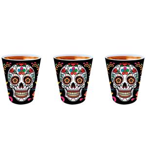 Conjunto 3 Copos Shot Catrina Conjunto 3 Copos Shot Catrina