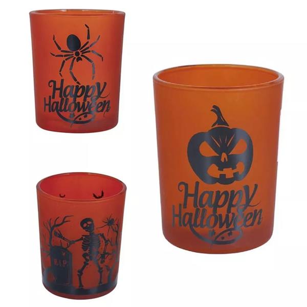Conjunto 3 Copos Shot Happy Halloween Laranja Conjunto 3 Copos Shot Happy Halloween Laranja