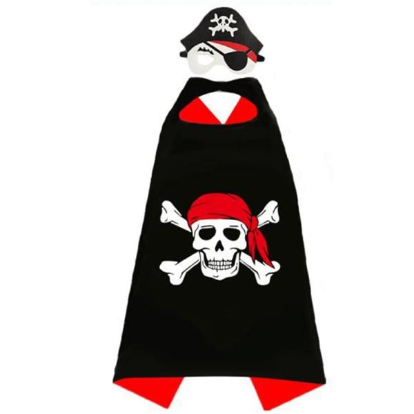 Conjunto Capa e Mascarilha Pirata, Criança