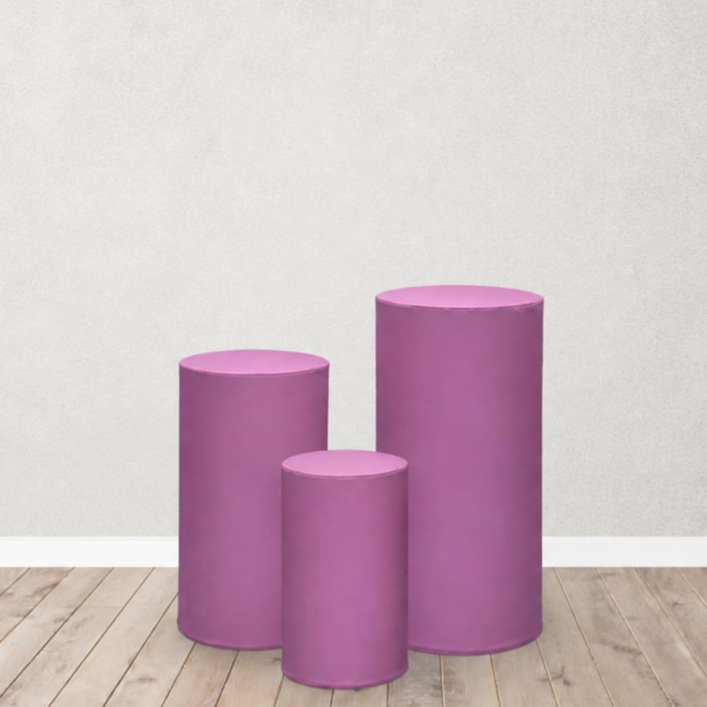 Conjunto de 3 Capas Rosa para Cilindros Desmontáveis