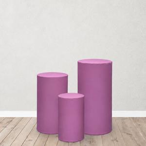 Conjunto de 3 Capas Rosa para Cilindros Desmontáveis