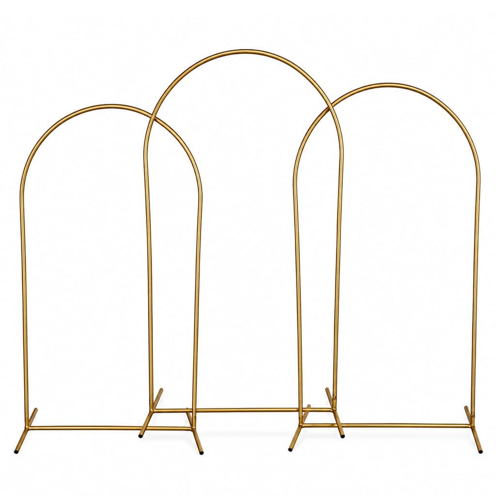 Conjunto de 3 Suportes para Cenário Arco Dourado