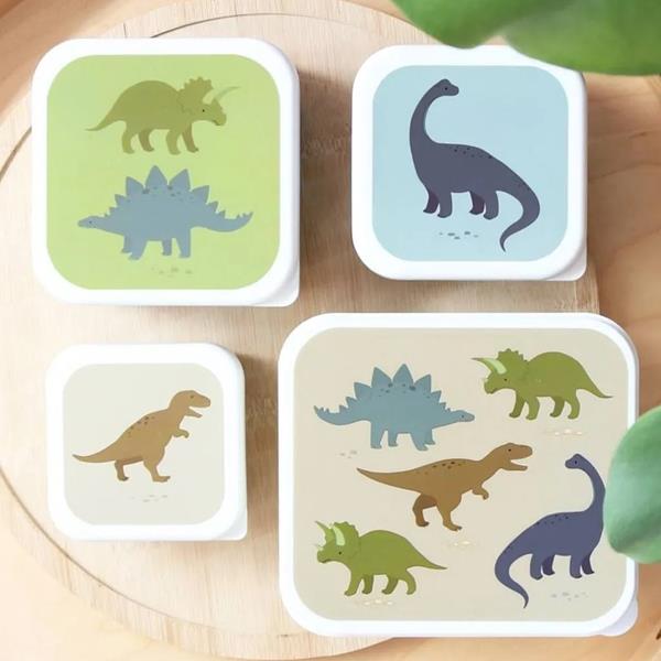 Conjunto de 4 Caixas Dinossauros
