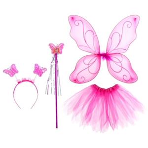 Conjunto de Acessórios Borboleta Rosa