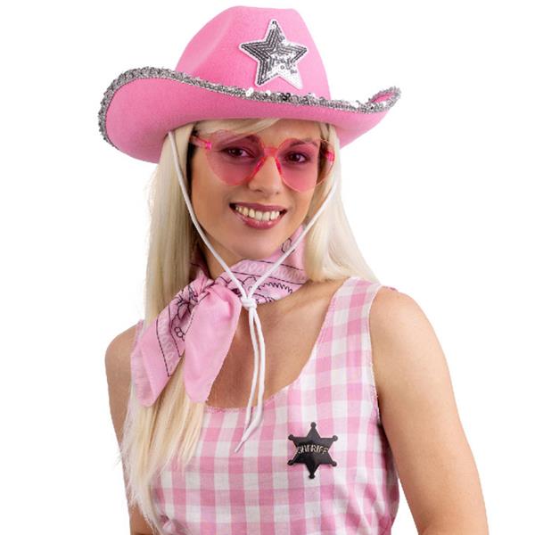 Conjunto de Acessórios Cowgirl Rosa, Adulto