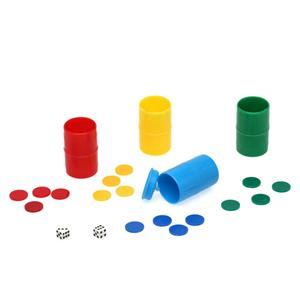 Conjunto de Peças para Jogo Ludo 4 Jogadores