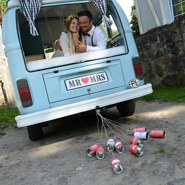 Conjunto Latas Retro para Carro dos Noivos