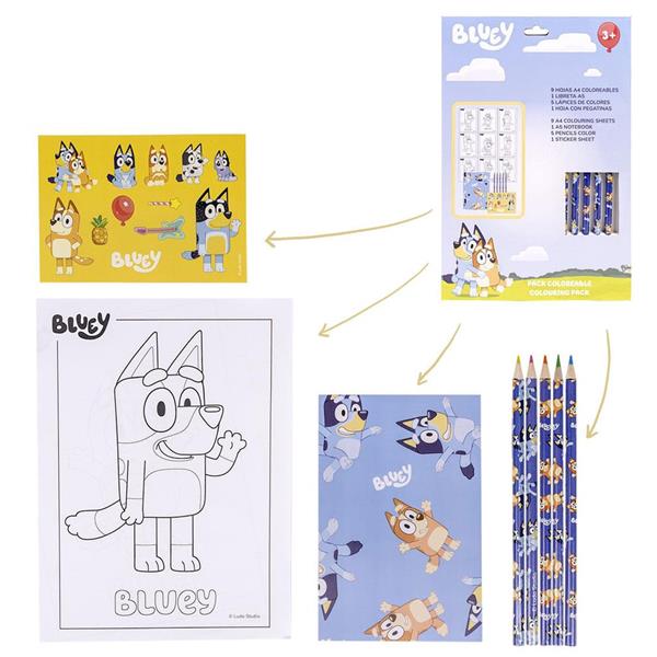 Conjunto Material Escolar As Aventuras da Bluey