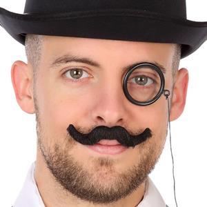 Conjunto Monóculo e Bigode Preto