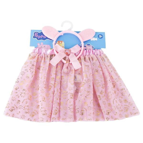 Conjunto Saia e Bandolete Peppa Pig